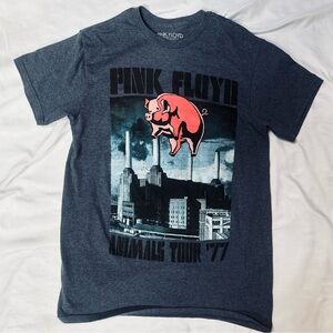 Pink Floyd Heather Gray  77 Animal Tour repro Tee